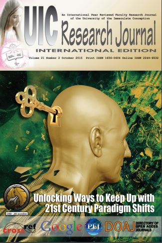 View Vol. 21 No. 2 (2015): UIC Research Journal International Edition
