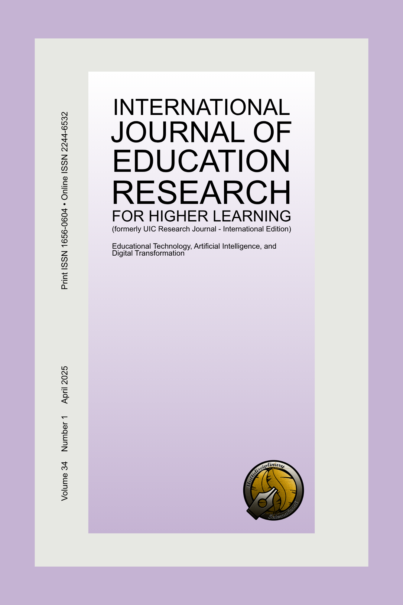 					View Vol. 34 No. 1 (2025): International Journal of Education Research for Higher Learning
				